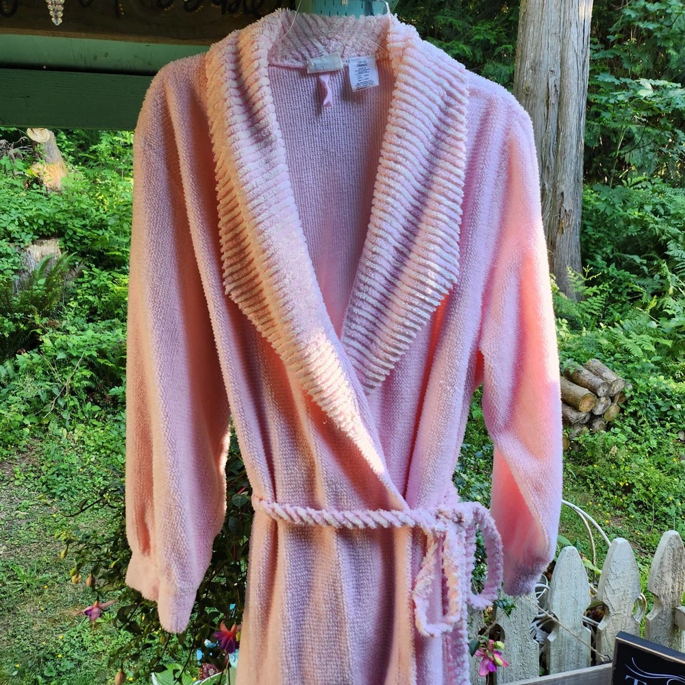 Pink Chenille Robe Large